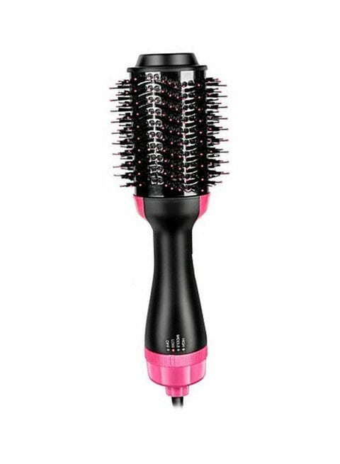 3-In-1 Multi Styling Hair Dryer Brush Black/Pink