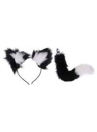 Generic Cat Tail And Headband Ears Masquerade