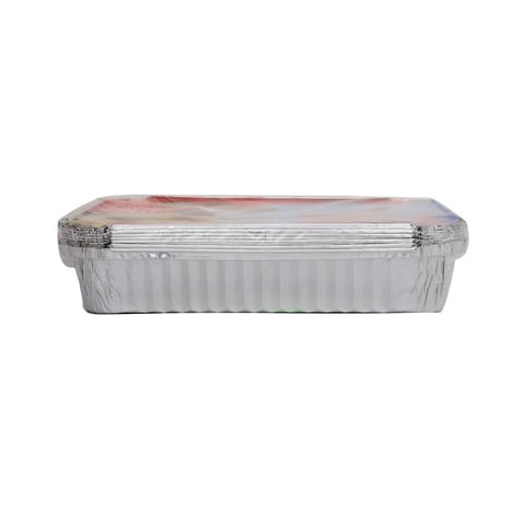Fun Aluminium Containers with Lids Rectangle 1135cc&times;10Pcs