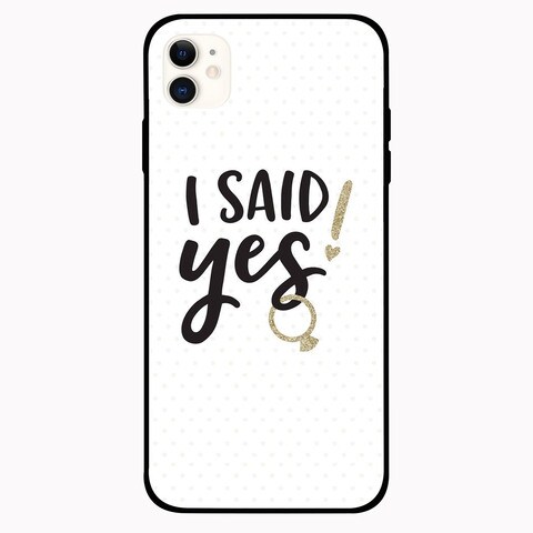 Theodor Apple iPhone 12 6.1 inch Case I Said Yes Flexible Silicone