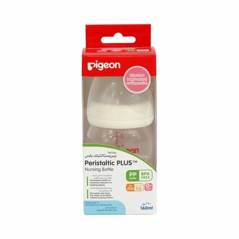 Pigeon Peristaltic Plus Wide Neck Plastic Nursing Bottle 160ml