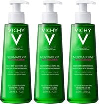 Vichy Normaderm Deep Cleansing Gel Salicylic Acid Acne Treatment, 6.76 Fl. Oz. (Pack Of 3)