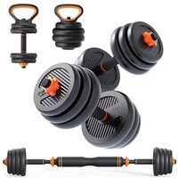 FED 2 in 1 Adjustable Dumbbells Set Can be Used as a Barbell No Bad Smell Non-slip Patented Products Free Adjustable Weights Dumbbells Set