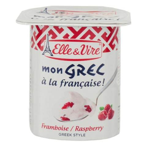 Elle &amp; Vire Greek Style Raspberry Dessert 125g
