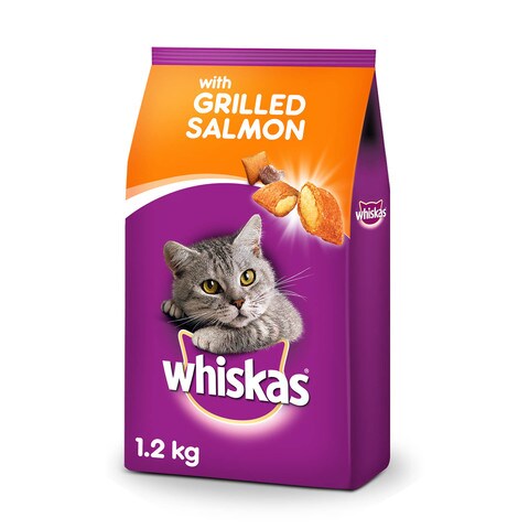 Whiskas Grilled Salmon Flavoured Dry Cat Food 1.2g