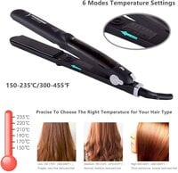 Mcrine Straighteners For Hair, Professional Salon Ceramic Tourmaline Vapor Steam Flat Iron Hair Straightener, Dual Voltage 2 In 1 Straightening Curling, Led Display With Adjustable Temp