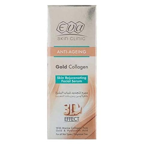 Eva Skin Clinic Rejuvenating Facial Serum with Gold Collagen - 30 Ml