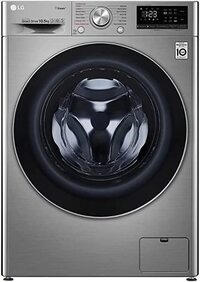 LG 10.5 KG Front Load Washing Machine 1400 RPM Steam+&trade;, With AI DD Technology Color Silver Model - F4V5RYP2T (International Version).
