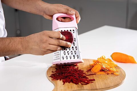 Buy Delcasa Large Box Grater 3 In 1 Cheese Grater For Kitchen With Storage  Container 3 Blade Non-Stick Online in UAE - Wigme