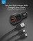 BRAVE QC 3.0 Dual Port 36W Turbo Car Charger With Lightning And Type-C USB Cable &ndash; (Black)