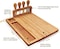 Aiwanto Bamboo Cheese Board Set Serving Meat Platter 4 Stainless Steel Cheese Knives