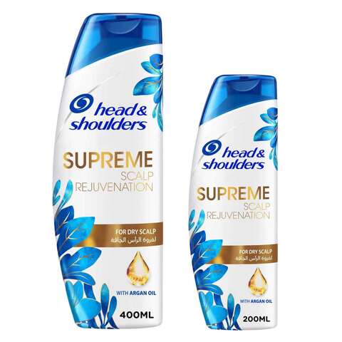 Head &amp; Shoulders Argan Oil Supreme Scalp Rejuvenation Anti Dandruff Shampoo 400ml + 200ml