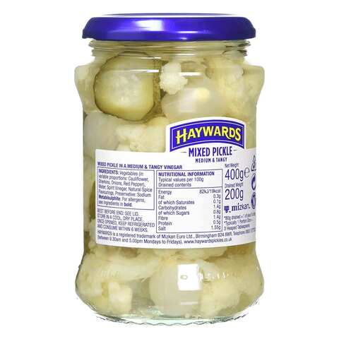 Haywards Mixed Pickle Medium And Tangy 400g