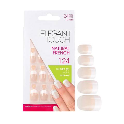 Elegant Touch False Nails 143 Natural French 24 count