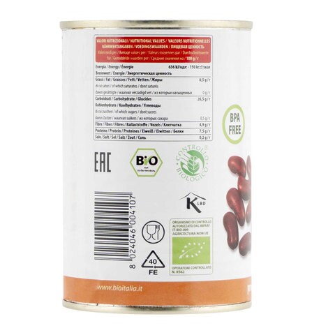 Bioitalia Organic Red Kidney Beans 400g