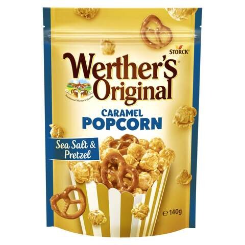 Werther&#39;s Original Sea Salt Pretzel Caramel Popcorn 140g