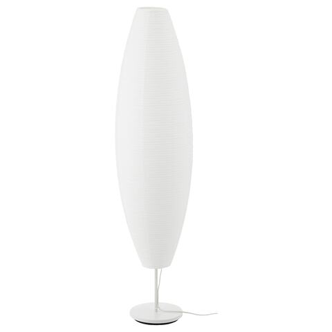 Floor Lamp, White Oval White