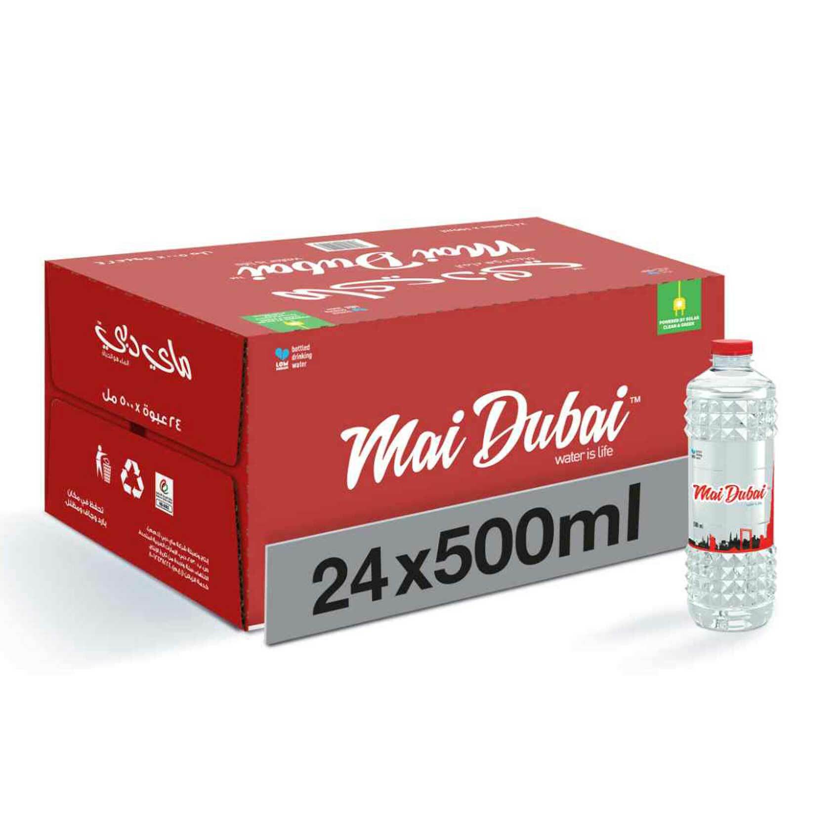 Buy Mai Dubai Drinking Water 500ml x24 Online Shop Beverages on Carrefour UAE