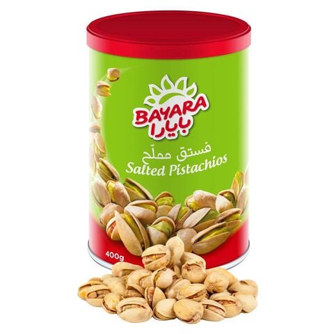Bayara Snacks Pistachios Salted Can 400g