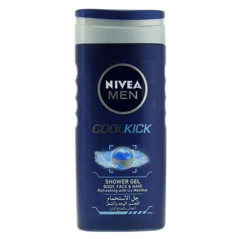 Nivea Men Cool Kick Body Face And Hair Shower Gel 250 Ml