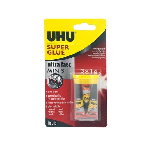 UHU Super Glue Liquid 1G x 3 Pieces