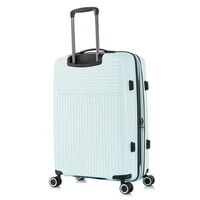 Cabinpro Hard Case Large Checked Luggage Trolley For Unisex Polypropylene Lightweight 4 Double Wheeled Suitcase With Built In TSA Type Lock Travel Bag CP002 Mint