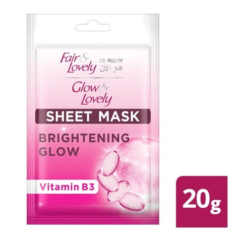 Glow And Lovely Vitamin B3 Brightening Glow Sheet Mask White 20g