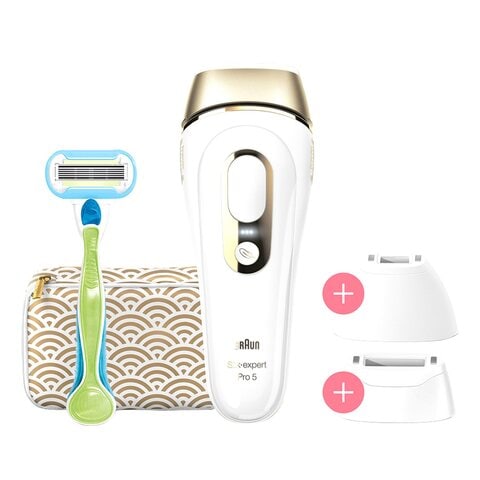 Buy BRAUN Silk-expert Pro 5 PL5124 IPL Hair Removal System - White & Gold