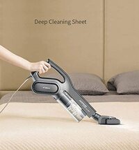 Deerma DX700S 2In1 Vertical HandHeld Vacuum Cleaner With Large Capacity Dust Box Low Noise Triple Filter Dust Collector, Grey