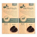 Buy Bio Magic Keratin And Argan Oil Hair Colour Cream 55.07 Chocolate Brown 2 count in UAE