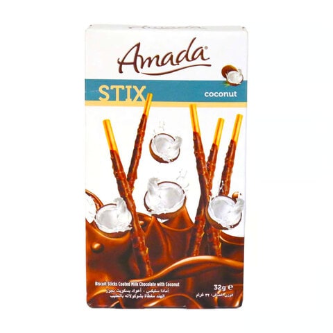 Biscolata Amada Stix Milk Chocolate With Coconut 32g