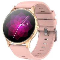 Round Full Touch Screen Bluetooth And Heart Tracker Smart watch Pink