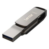 Lexar JumpDrive Dual USB Flash Drive D400 256GB Silver And Grey