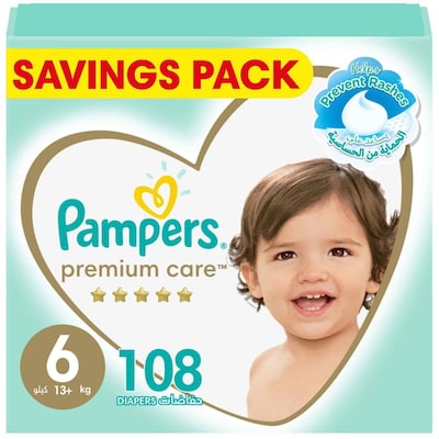 Pampers Baby-Dry Diapers with Aloe Vera Lotion,Size 6+, +14 kg, 40