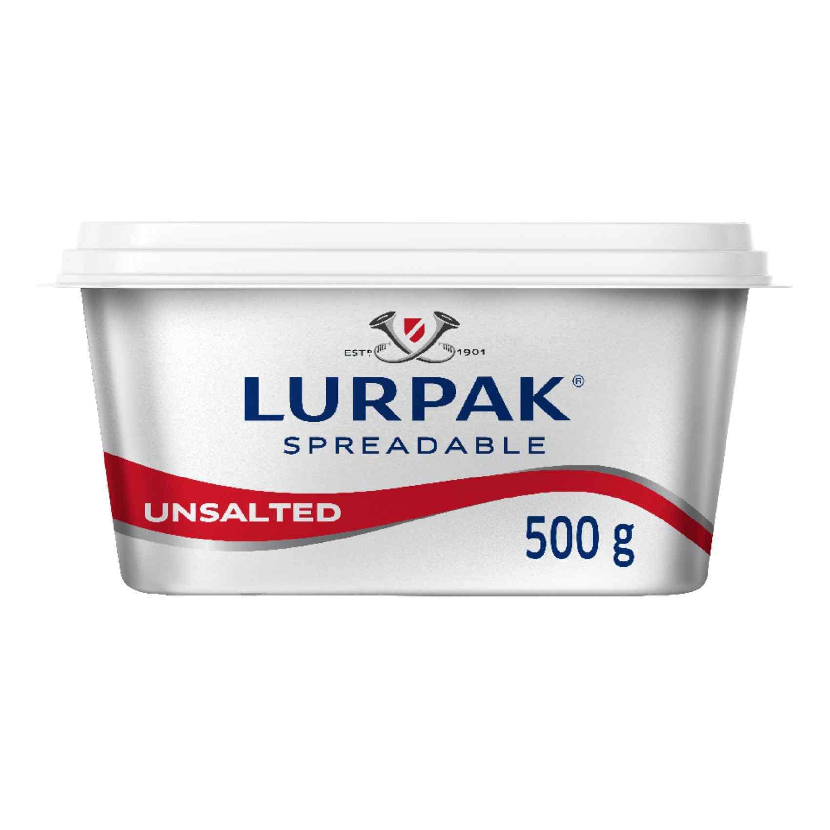 Buy Lurpak Unsalted Spreadable Butter 500g Online Shop Fresh Food on