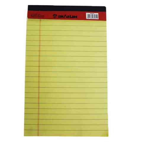 Sinarline 50 Sheets A5 Legal Pad Yellow