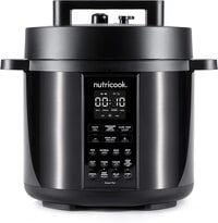 Nutricook Smart Pot 2 1200 Watts - 9 In 1 Instant Programmable Electric Pressure Cooker, 8 Liters, 12 Smart Programs, 2 Years Warranty, Black, Sp208K