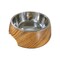 Nutrapet Applique Melamine Round Bowl Dk Wooden Large