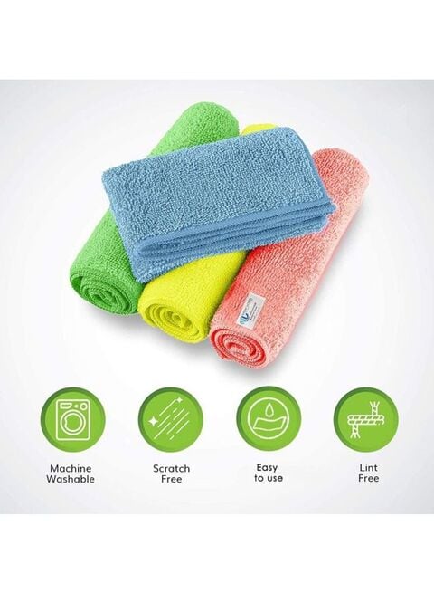 Marrkhor 8-Piece Microfiber Cleaning Cloth Set Multicolour