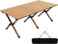 Yulan Outdoor Low Height Portable Folding Wooden Travel Camping Table For Outdoor/Indoor Picnic, Bbq And Hiking With Carry Bag, Multi-Purpose For Patio, Garden, Backyard, Beach, Djz120-0382