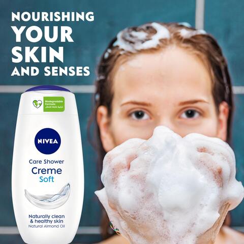 Buy NIVEA Shower Gel Body Wash Creme Soft Almond Oil Mild Scent 250ml  Online - Shop Beauty & Personal Care on Carrefour UAE