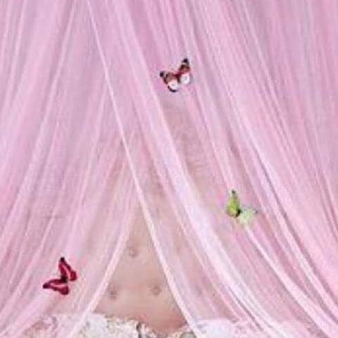 Deals for Less - Bed Canopy Net - Pink Color. Medium Size