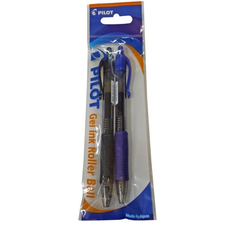 Pilot G2 Retractable Premium Gel Ink Roller Ball Pen Multicolour 0.7mm 2 PCS