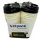 Hotpack Heavy Duty Paper Cup White With Black Lid 12 Ounce - 10 Pieces