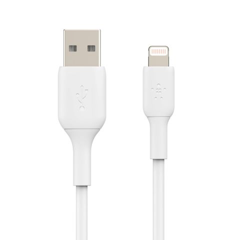 بلكين بوست تشارج  كابل لايتنينغ إلى USB-A - أبيض
