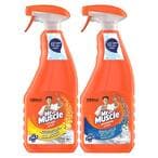 Buy Mr. Muscle Citrus Kitchen Cleaner  Bathroom Cleaner 500ml Pack of 2 in UAE