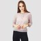 KIDWALA Size XXL, Women&#39;S Tops, Tees &amp; Blouses 3/4 Quarter Sleeve Beige Round Neck Chiffon Blouse With Buttons