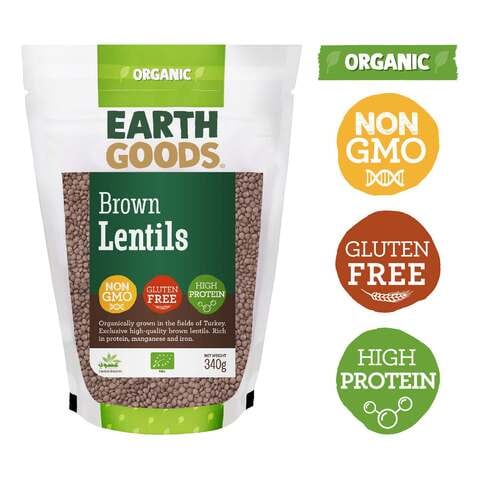 Earth Goods Organic Brown Lentils 340g