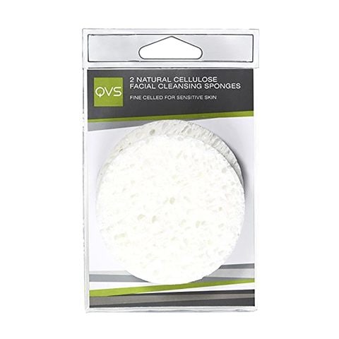 QVS Facial Cleansing Sponges White 2 PCS