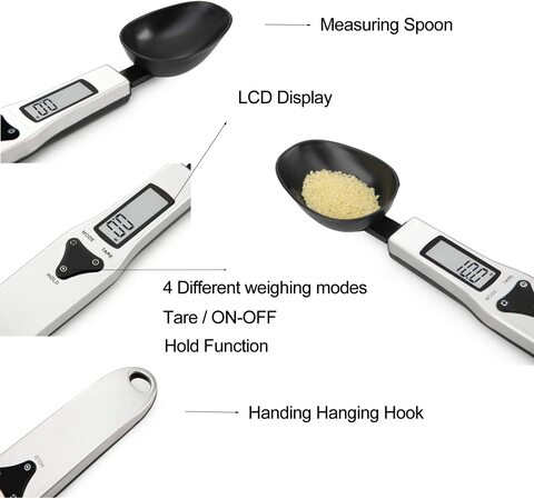 500g/0.1g Electronic LCD Digital Spoon Weight Scale Gram Kitchen & Lab Scale